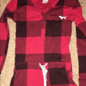 red white and black sleeping romper